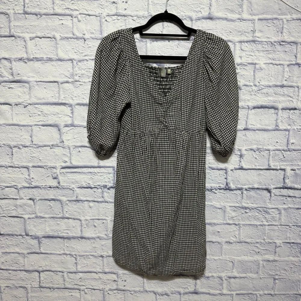 💜 Dual nature black and white gingham dress